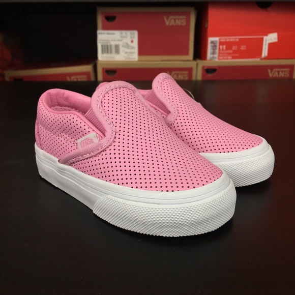pink perforated vans